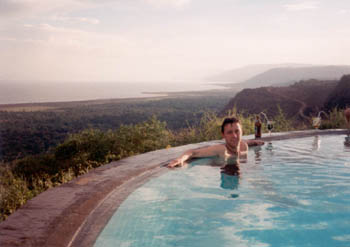 me in the pool overlooking the Rift Valley