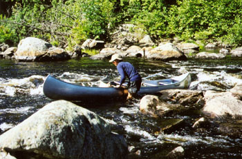 walking the boat upriver