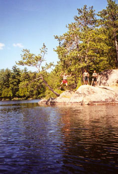 swimming on Trout Lake