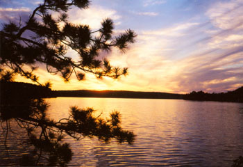sunset on Trout Lake