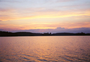 sunrise over McIntosh Lake