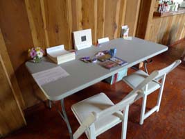 scrapbook-making table