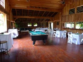 I rented the pool table and cafe tables