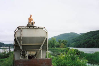 on top of a train, just like the old West