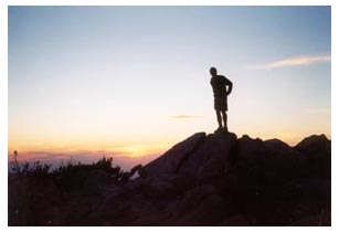 me on the rocks at sunset