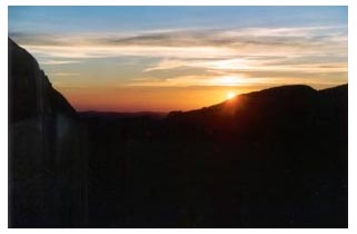 sunset over Half Dome, by Beckett