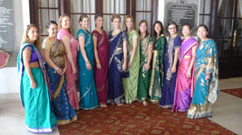 the girls in sarees