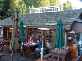 dinner at Alice's Restaurant on Skyline