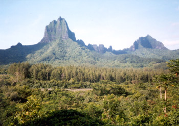 rugged peaks of Moorea