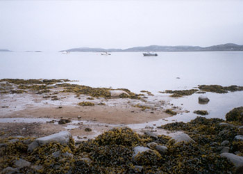 the nine-foot tide was out so Iqaluit overlooked mud flats