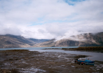 the tide was out, leaving mud