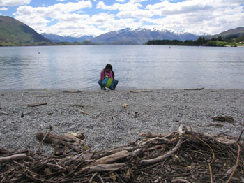 Joy at Lake Wanaka, New Zealand