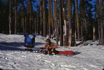 Camping on the snow