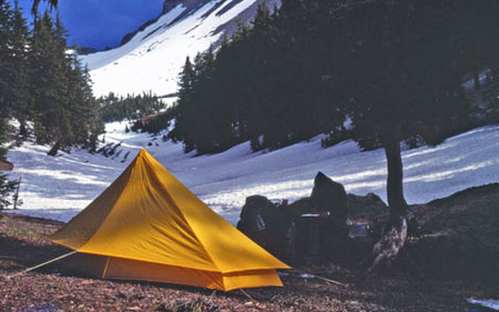 Camp below Mt Thielson