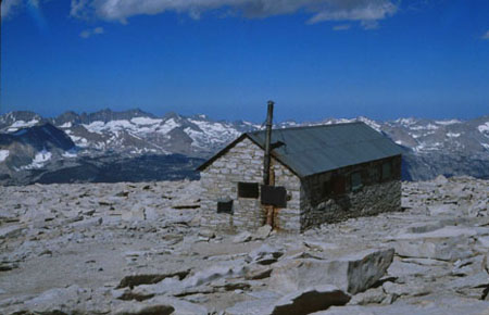 Shelter on top of Mt Whitney