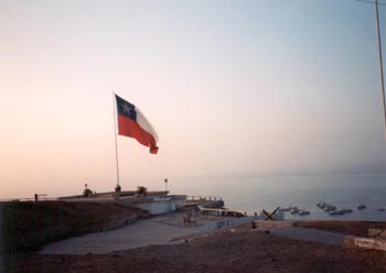 flag at the clifftop