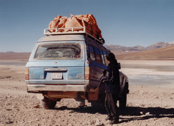 our driver, Enrique, and his vehicle