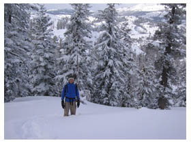 Doug in deep powder