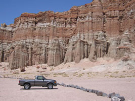 my truck parked in Red Rock Canyon