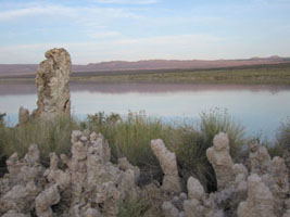 tufa towers at sunset