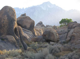 sunset in the Alabama Hills, near Lone Pine, California