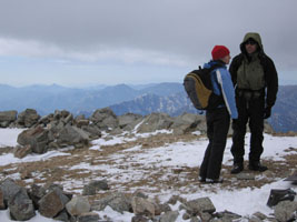 Michael and Kristin, Mt. Baldy winter hike