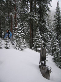 Joy snowshoeing, Rocky Mountain National Park