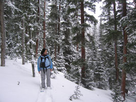 Joy snowshoeing, Rocky Mountain National Park