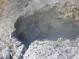 bubbling mud pool in Lassen National Park - photo by Doug Johnston