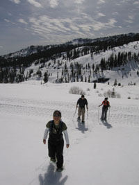 snowshoeing in Lassen National Park