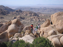 hiking to The Rock, Joshua Tree