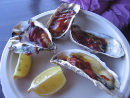 barbecued oysters