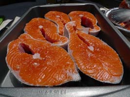 salmon steaks