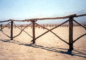 Manzanar memorial fence