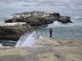 someone fishing in Santa Cruz