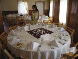 Joy and our table at the reception