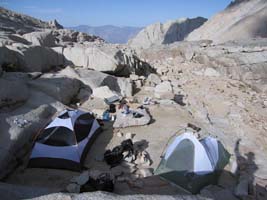 our tents at trail camp, mt whitney