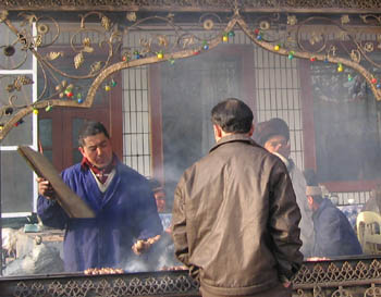 kebab seller,kashgar market