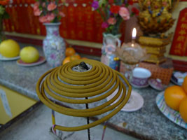 incense at a temple