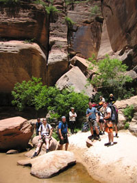 Before the waterfall. zion subway, 2008