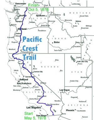 map showing the end of the trail